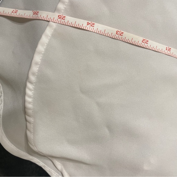 Preowned Michael Kors cream white womens collar shirt top blouse size large - Picture 12 of 12